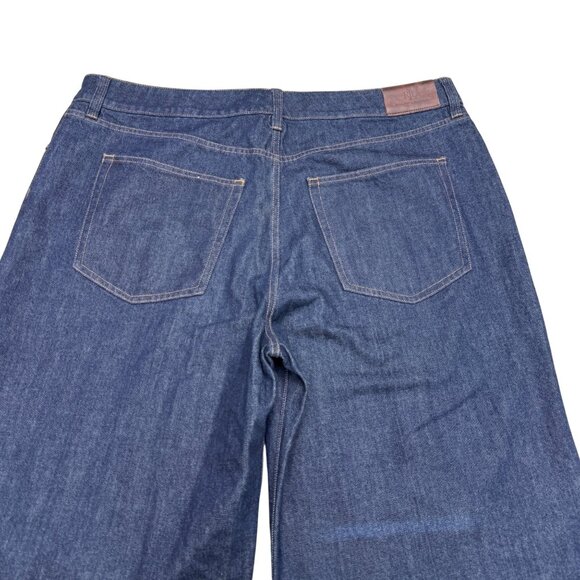 NEW $145 Lauren Ralph Lauren Women's Deep Rinse Wide Leg Denim Jean, Size 18 - Picture 5 of 12